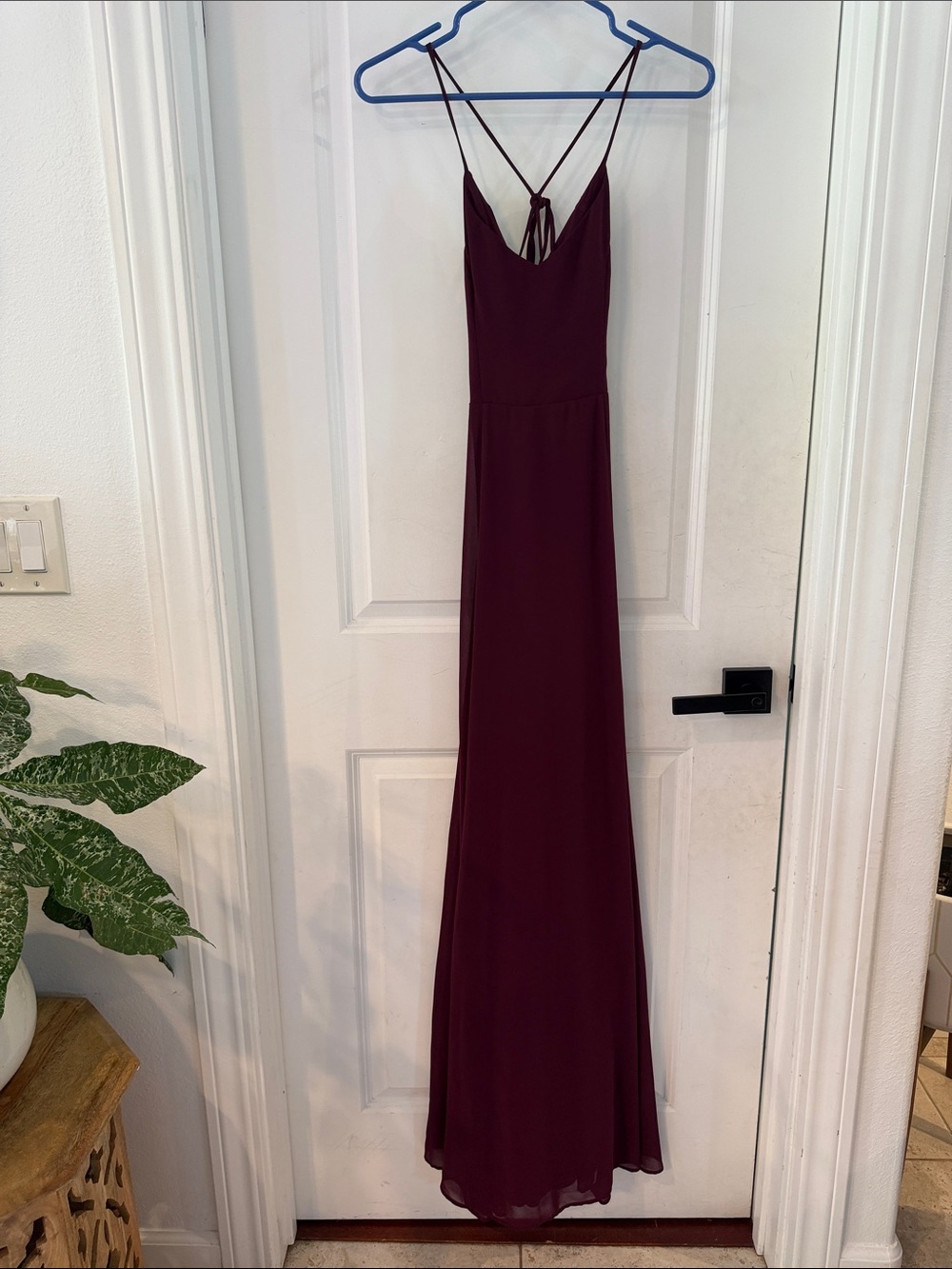 Show Me Your MuMu Wine Red Spaghetti-Strap Maxi Dress